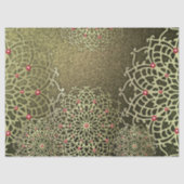 Oriental Luxury Gold Mandala met rode stenen Tissuepapier (Voorkant)