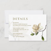 Oriental Magnolia Détails du Mariage Carte de boît (Devant)