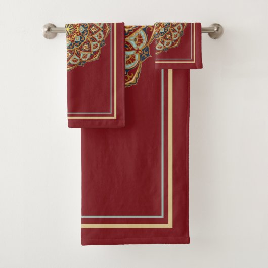 Oriental Mandala - Bathtowel Set Bad Handdoek (Insitu)