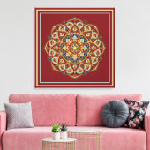 Oriental Mandala - Ingewikkeld Canvas (Insitu (Woonkamer))