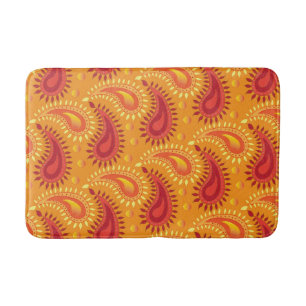 Oriental Oranje Persian Paisley Pattern Badmat