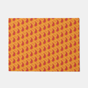 Oriental Oranje Persian Paisley Pattern Deurmat