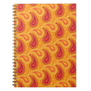 Oriental Oranje Persian Paisley Pattern Notitieboek
