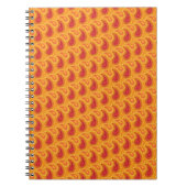 Oriental Oranje Persian Paisley Pattern Notitieboek (Voorkant)