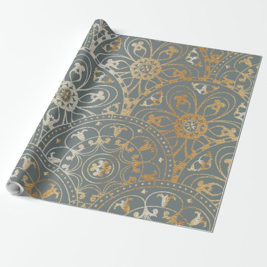 Oriental Pattern Mandala - Wrapping Paper Cadeaupapier (Uitgerold)
