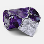 Oriental Pattern met Amethyst Clusters en Silver Stropdas (Opgerold)