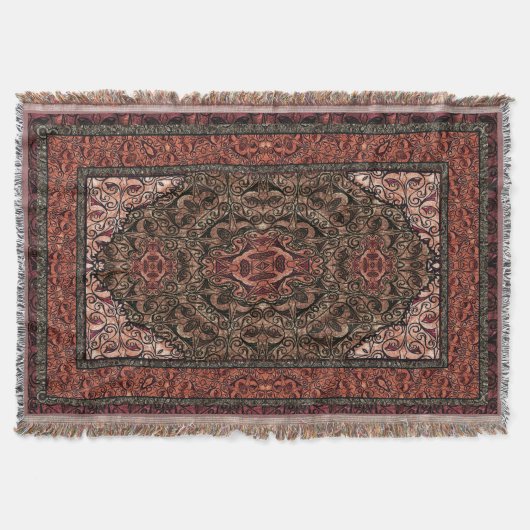 Oriental Persian Antiek Red Deken (Voorkant)