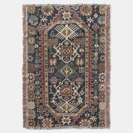 Oriental Persian Bijo 19c Rug print Deken (Voorkant Verticaal)