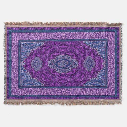 Oriental Persian Paars Deken (Voorkant)