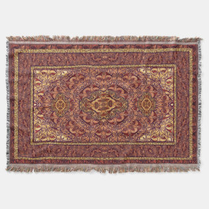 Oriental Persian Red Gold Deken