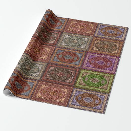 Oriental Persian Rug Pattern Cadeaupapier (Uitgerold)