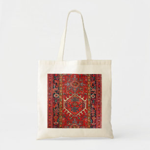 Oriental Persian , Turks Patroon, tapijt, rood Tote Bag