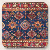 Oriental Persian Turks Rug Pattern Bier Onderzetter (Voorkant)