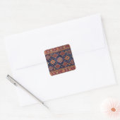Oriental Persian Turks Rug Pattern Vierkante Sticker (Envelop)