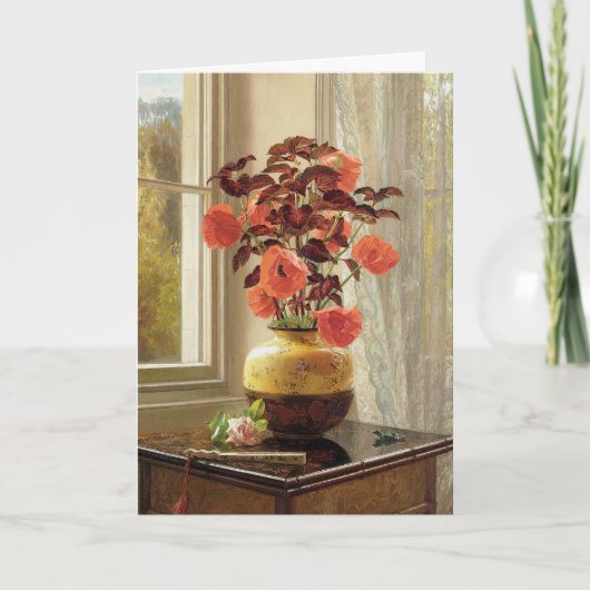 Oriental Poppy en Coleus | Jessica Hayllar Kaart (Voorkant)