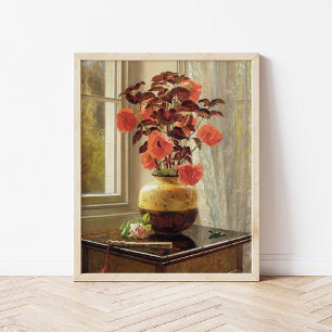 Oriental Poppy en Coleus Jessica Hayllar Poster