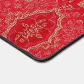 ORIENTAL Red Golden Pattern - Deskmat, Muismat Bureaumat (Hoek)