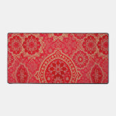 ORIENTAL Red Golden Pattern - Deskmat, Muismat Bureaumat (Voorkant)