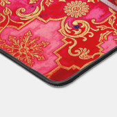 ORIENTAL Red Golden Pattern - Deskmat, Muismat Bureaumat (Hoek)