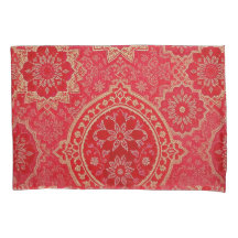 ORIENTAL Red Golden Pattern - Kussensloop