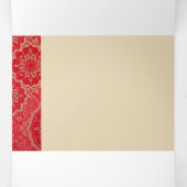 ORIENTAL Red Golden Pattern - Uitnodiging Kaart (Binnenkant midden)
