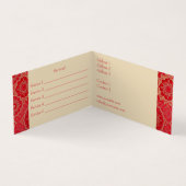 ORIENTAL Red Golden Pattern - Visitekaartje (Binnen)