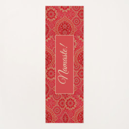 ORIENTAL Red Golden Pattern - Yoga Mat