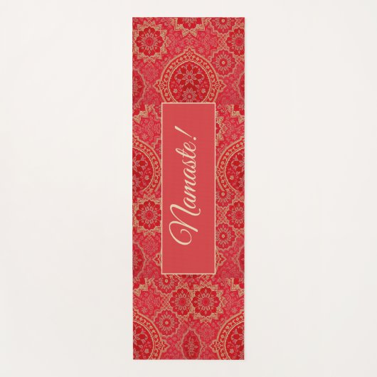 ORIENTAL Red Golden Pattern - Yoga Mat (Voorkant)