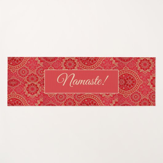ORIENTAL Red Golden Pattern - Yoga Mat (Voorkant (horizontaal))