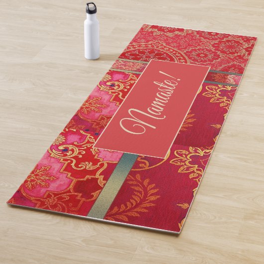 ORIENTAL Red Golden Pattern - Yoga Mat (In situ)