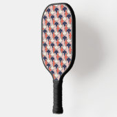 Oriental Red White Blue Geometrische pijlen Vector Pickleball Paddle (Links)