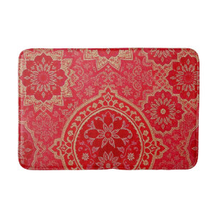 ORIENTAL Rood Gouden Patroon - Badmat Tapijt