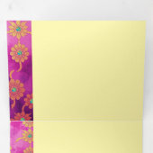 ORIENTAL Rose Turquoise Floral - Carte d'invitatio (Intérieur en premier)