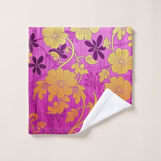 ORIENTAL Roze Gouden Patroon - Badhanddoek Set Bad Handdoek (Wasdoekje)