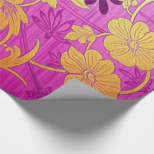 ORIENTAL Roze Gouden Patroon - Inpakpapier (Hoek)