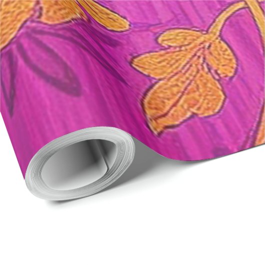 ORIENTAL Roze Gouden Patroon - Inpakpapier (Rol Hoek)