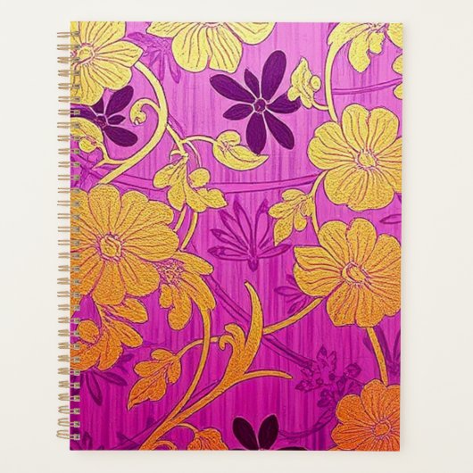 ORIENTAL Roze Gouden Patroon - Notitieboek, Planne Planner (Voorkant)