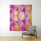 ORIENTAL Roze Gouden Patroon - Tapestry Wandkleed (In situ)