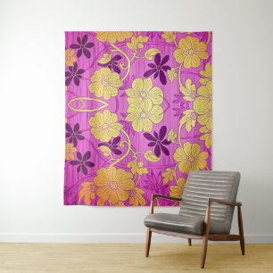 ORIENTAL Roze Gouden Patroon - Tapestry Wandkleed