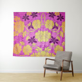 ORIENTAL Roze Gouden Patroon - Tapestry Wandkleed (In Situ (horizontaal))
