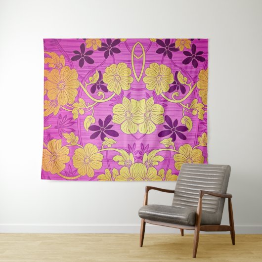 ORIENTAL Roze Gouden Patroon - Tapestry Wandkleed (In Situ (horizontaal))