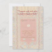 Oriental rug Ladik style - iftar diner Kaart (Achterkant)