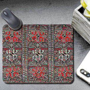 Oriental rug look - rood zwart muismat
