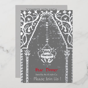 Oriental rug Mosque - iftar diner Folie Uitnodiging