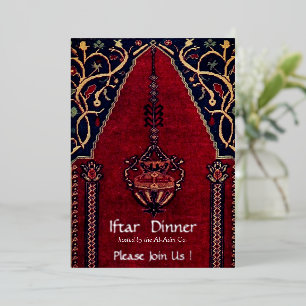 Oriental rug Mosque - iftar diner Folie Uitnodiging