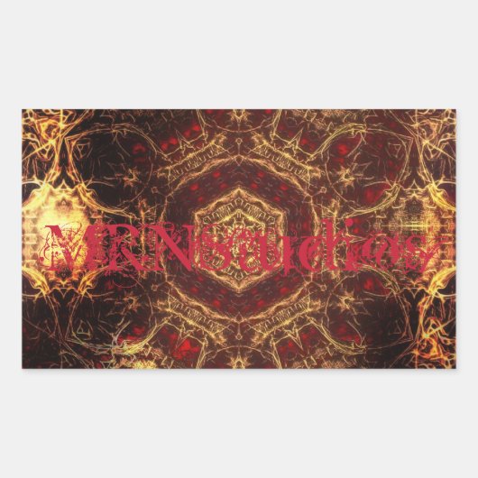 Oriental Rug Rechthoekige Sticker (Voorkant)