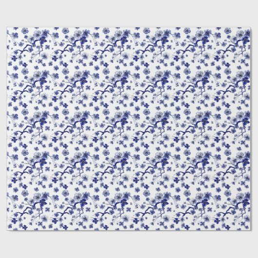 Oriental Sakura Branch Pattern Cadeaupapier (Vlak)