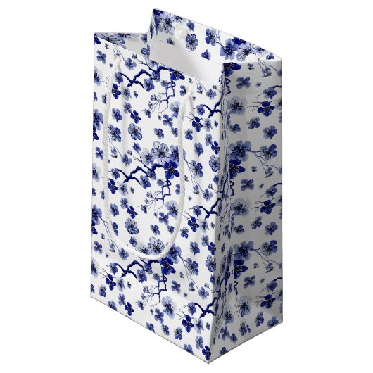 Oriental Sakura Branch Pattern Klein Cadeauzakje (Voorkant Gekanteld)