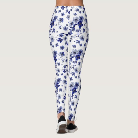Oriental Sakura Branch Pattern Leggings (Achterkant)