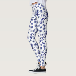 Oriental Sakura Branch Pattern Leggings